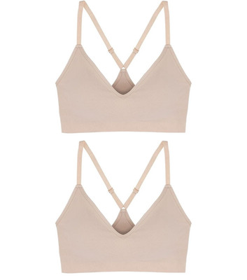 Dorina Set of 2 Women's Revive Light Padded Bralette D0009 Beige Size M NWT