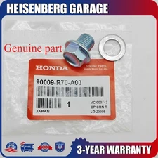 Genuine Engine Oil Pan Drain Bolt Plug with Washer 90009-R70-A00 For Honda Acura