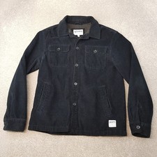 The Stronghold Mens Jacket Medium Blue Navy Cord Overshirt Utility Worker Lined