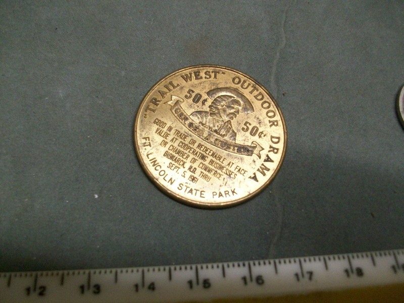 TRAIL WEST OUTDOOR DRAMA CUSTER Dakota Territory Centennia 1961  good for 50C