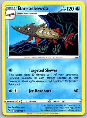 Barraskewda 042/185 Rare Vivid Voltage Pokemon Near Mint