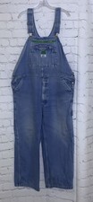 Liberty Overalls Men's 42x27 Tag 42x30 Blue Denim Bib Carpenter Jeans Workwear
