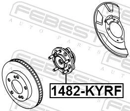 FEBEST Cubo Con Anillo ABS Delant. Apto para Ssangyong Actyon Kyron Rexton Rodi - Imagen 4 de 4