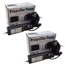 2 Packs Jebao SW15  Reef Wave Maker with Controller Powerhead Pump 110v US