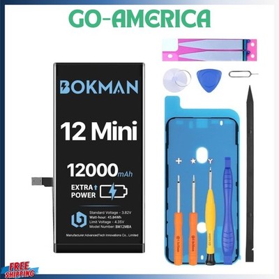 For iPhone 12 Mini Battery Replacement 12000mAh High Capacity Li ion Polymer