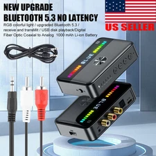 Bluetooth 5.3 Transmitter Receiver 3.5mm AUX RCA TV Home Stereo Audio Adapter