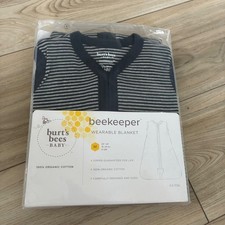 New Burt's Bees Baby Beekeeper Wearable Blanket Sleep Sack Size M Organic Cotton