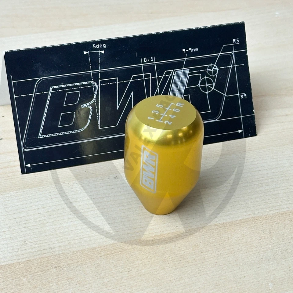 Botão de câmbio Blackworks Racing M12x1.25 alumínio leve dourado - Toyota Subaru - Imagem 2 de 4