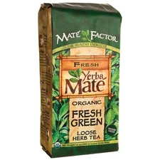 Mate Factor Organic Yerba Mate Loose Tea, Fresh Green, Fair Trade, 12 oz