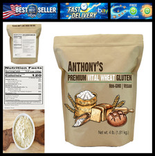 Anthony's Vital Wheat Gluten, 4 lb, Vegan, Non GMO, Keto Friendly, Low Carb