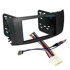 95-7618G Double Din Car Stereo Mount & Wires for Sentra, Radio Install Dash Kit