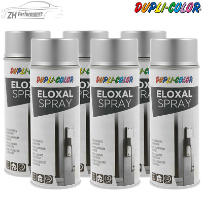 6x DUPLI COLOR Eloxal Spray silber Alu Lackspray 400ml