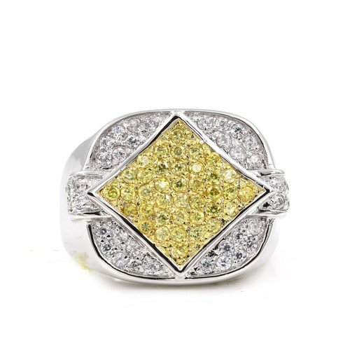 Stainless Steel 316 Pave Men's Square shape CZ SET Pinky Ring - Picture 7 of 12