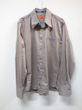 HUGO BOSS SHIRT SIZE M / PURPLE TONE  BOSS ORANGE  O 8022 