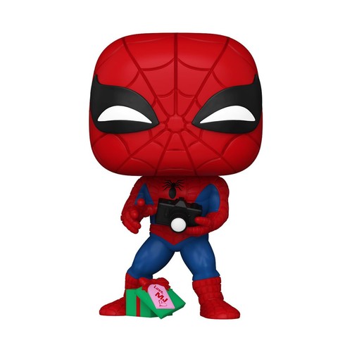 Marvel Holiday Spiderman with Open Gift Funko Pop! Vinyl Figure #1441 - Picture 2 of 3