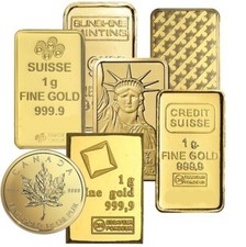 Secondary Market - Random Mint - 1 gram .9999 Fine Gold Bar/Round 4793.98 per troy oz