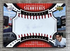 2007 Upper Deck Sweet Spot Classic #SPS-YB Yogi Berra Red Stitch AUTO #/35