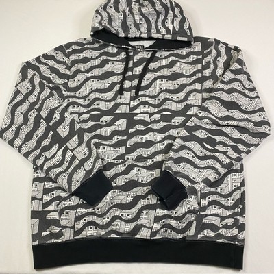 Super Massive Hoodie Men s Large All Over Print Abstract Maximalist Streetwear
