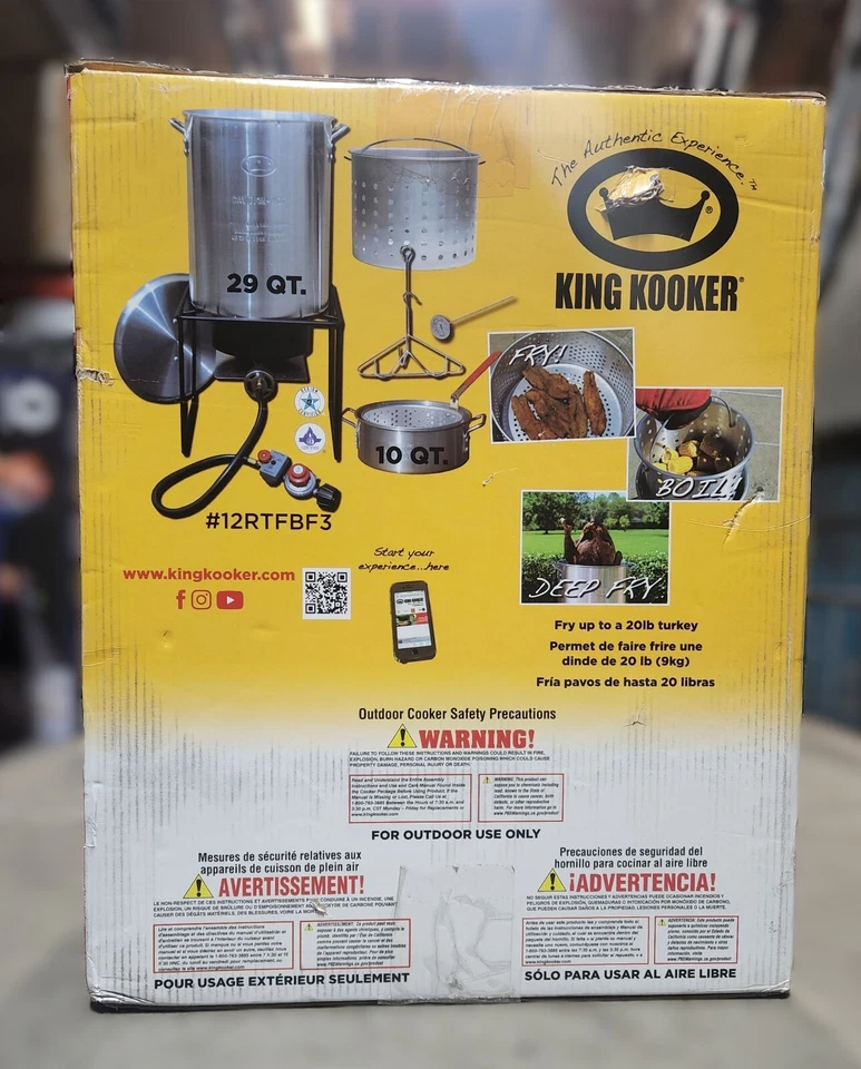 King Kooker 29qt Propane Outdoor Deep Frying & Boiling Package - 12RTFBF3 - Image 3 of 3
