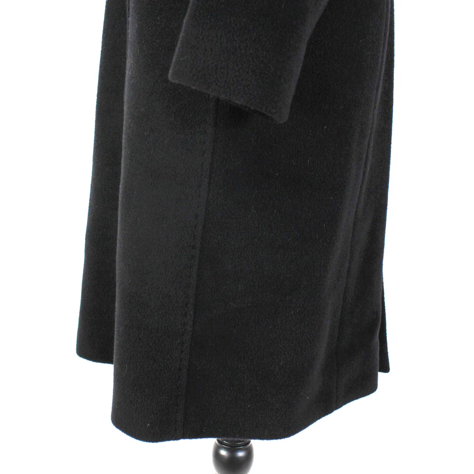 Шерстяное кашемировое пальто Cinzia Rocca черное длинное платье на пуговицах пальто сделано в США 6 - Изображение 4 из 4