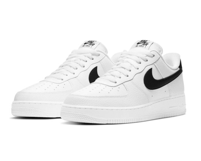 Size 11 - Nike Air Force 1 Low '07 White Black Pebbled Leather