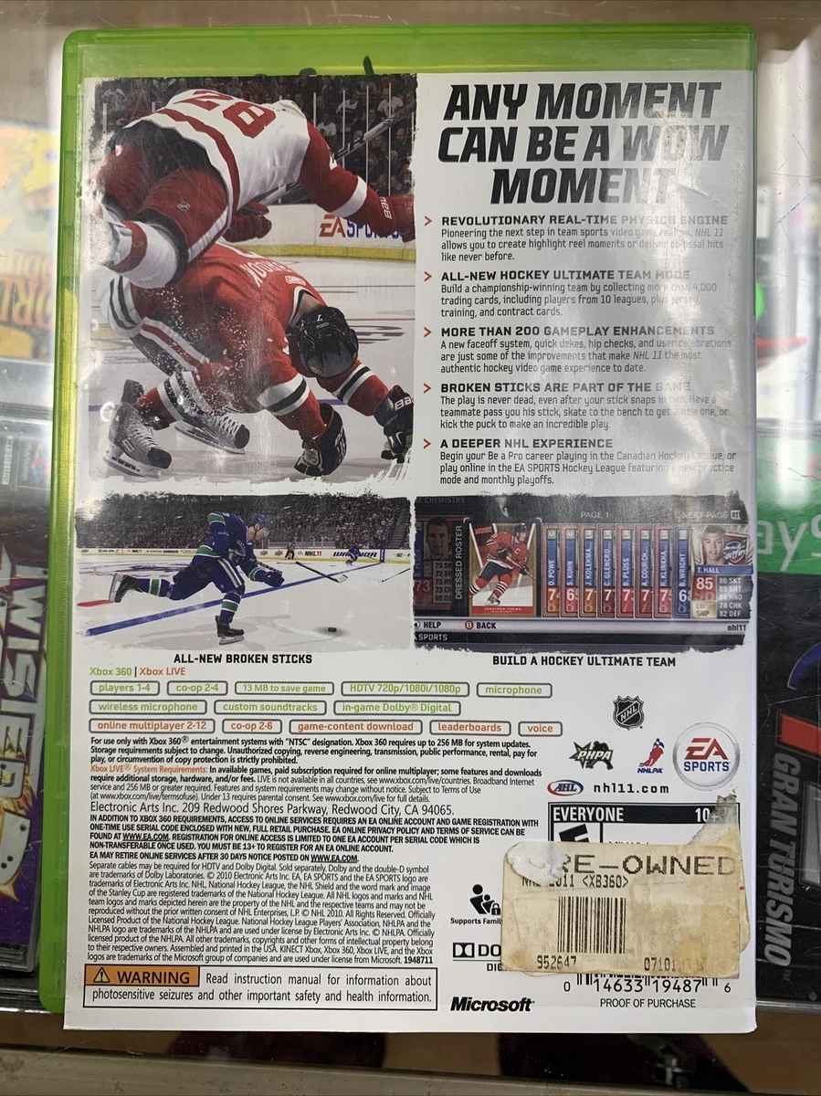 Nhl 11 xbox sale 360