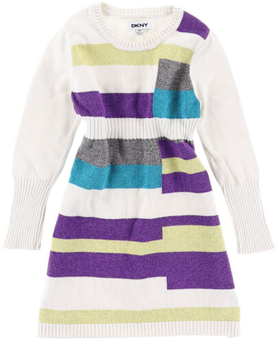 Robe DKNY robe filles enfants taille 98 3 ans robe tricotée multicolore 139843 - Photo 1/3