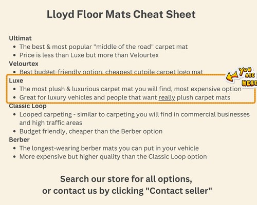 Lloyd Luxe Front & Rear Row Carpet Mats for 2006-2009 Mercury Milan - Bild 6 von 35