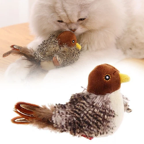 Elektronisches interaktives fliegendes Vogel-Katzenspielzeug, flatternder Spatz - Bild 1 von 10