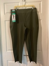 Kirkland Signature Ladies  Ankle 4-Way Stretch Pants w/Pockets Green Size XL