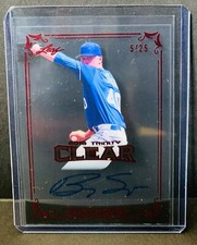 2018 Leaf Trinity Clear Acetate BRADY SINGER Red Foil Auto RC /25 Royals