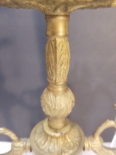 Vintage Brass Spanish Electric Bouliette Candelabra Lamp Candle Crystals - Picture 8 of 14