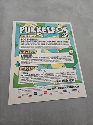 TPEEP302 MAGAZIN WERBUNG 12X9'' PUNKELPOP 2011 - FOO FIGHTERS, EMINEM, DEUS 