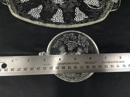 Vintage Anchor Hocking Glass Serva-Snack Set Serves 4 - with Original Box! - Picture 9 of 12