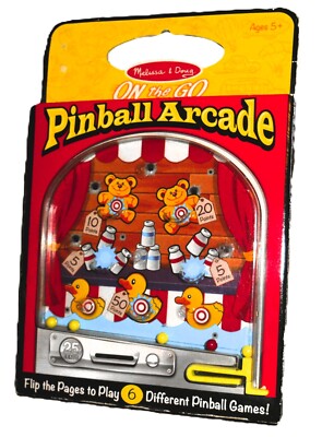Melissa & Doug On the Go Pinball Arcade Travel Game Two Pack Bundle