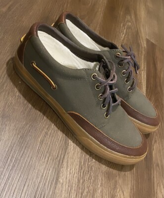 Polo by Ralph Lauren Vance Lace Up Casual Loafer Shoe Mens Size 11 Green Ralph Lauren Green Canvas Casual Shoes for Men for sale | eBay main image 4