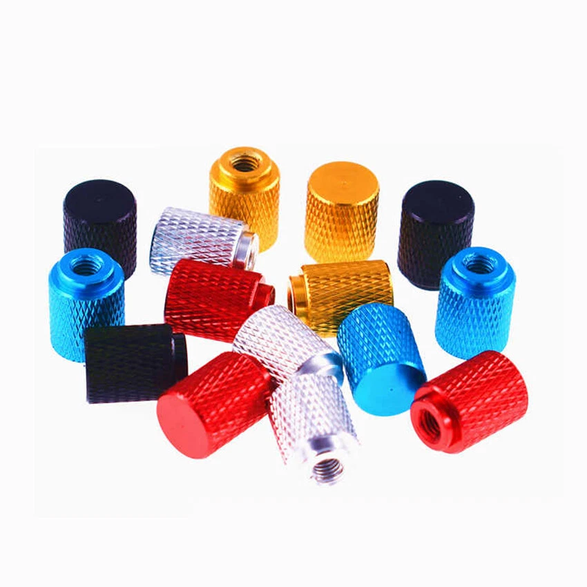 Alu Rändelmutter M3 M4 M5 M6 Farbe Aluminium Blindloch Langmuttern Raendelmutter - Bild 4 von 4