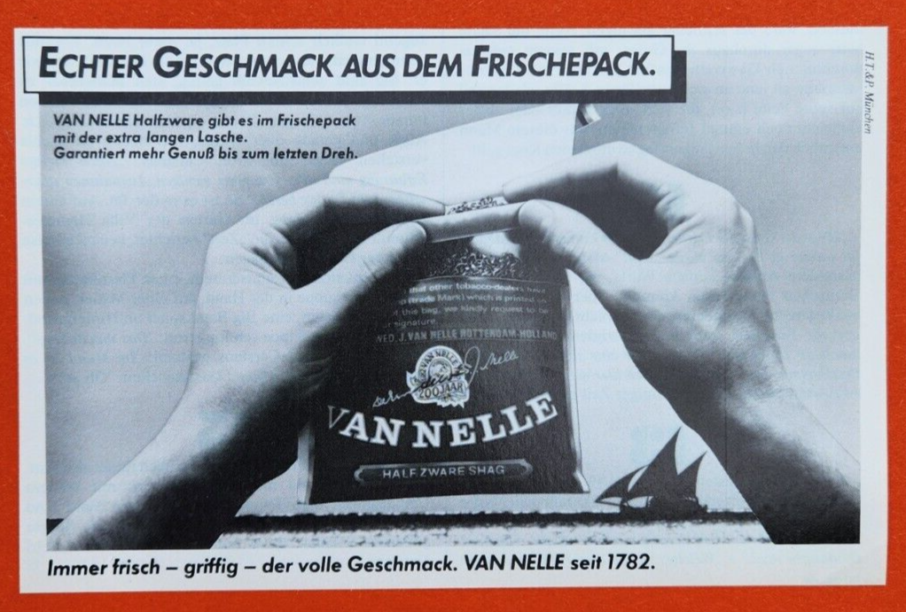 van nelle halfzware tobacco 6. Van Nelle Halfzware Shag Tabak Werbeanzeige Werbung Reklame 1983