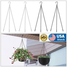 2/4Pcs Hanging Flower Basket Chain Plant Pot Hanger Planter Chains Garden Decor