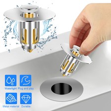 Basin Core Bounce Drain Filter Pop Up Bathroom Sink Plug Water Stopper Universal