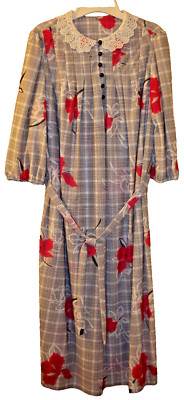 NEW Dress 3/4 Sleeve Career or Sp Occ Sz 16 Polyester Brown/ Gray/Red/Black N7 