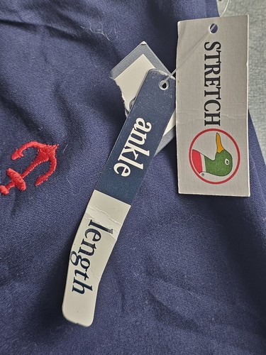 Pantaloni alla caviglia testa d'anatra donna 10 petite tema nautico ancore patriottiche nuovi con etichetta - Foto 13 di 16