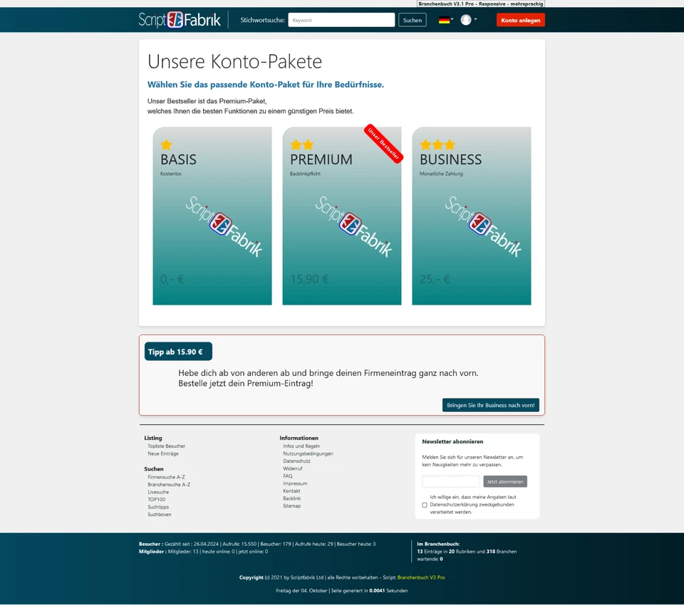 Branchenbuch Script V3.3 Pro I August 2025 I Responsive I Mehrsprachig - Bild 3 von 4