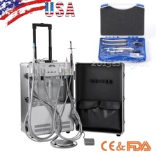 FDA Portable Dental Delivery Unit Air Compressor Scaler Curing Light+Handpiece