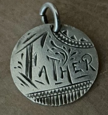 1800’s Love Token Engraved Father 1850 US Coin