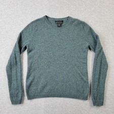 Tahari Pure Luxe 100 Cashmere Sweater Womens Medium Green Pullover