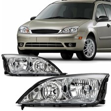 For 2005-2007 Ford Focus 2.0l 2.3l Chrome Halogen Headlights Assembly Pair Set For 2005-2007 Ford Focus 2.0l 2.3l Chrome Halogen Headlights Assembly Pair Set