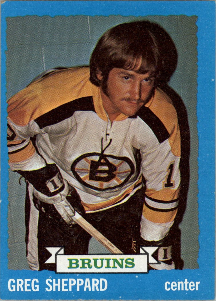 1973-74 Topps #8 Gregg Sheppard DP UER (Misspelled Greg on card front) - EX