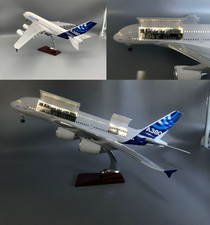 Led 1:160 Airbus A380 Innenansicht Display Groß Massiv OVP Modell Neu