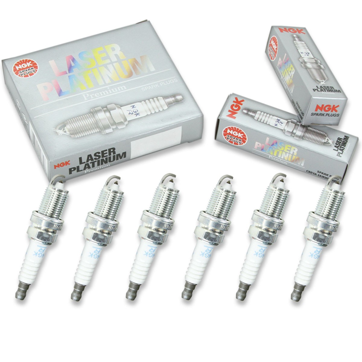 6 pcs NGK Laser Platinum Spark Plugs for 2003-2005 Honda Pilot 3.5L V6 - zj